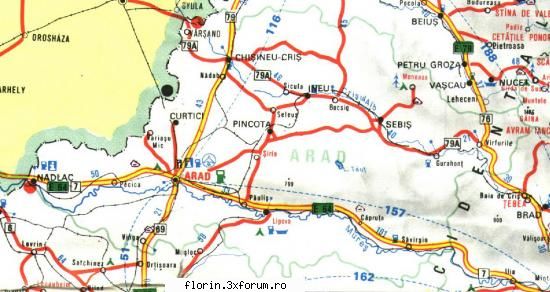 harta turistica fiecarui judet parte arad