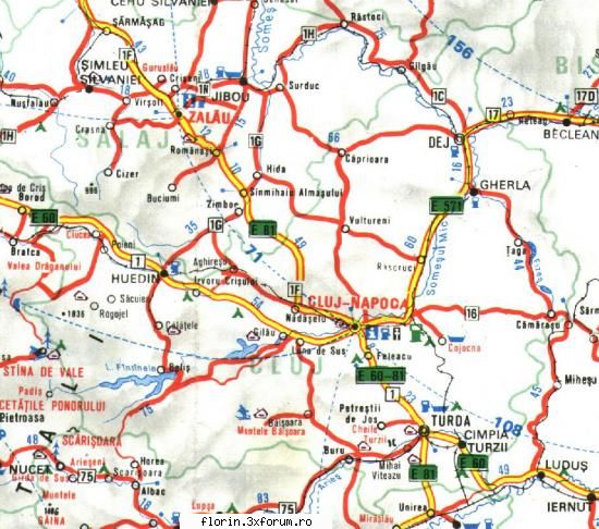 harta turistica fiecarui judet parte cluj